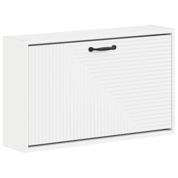 Mobiletto per Scarpe da Muro HAARLEM 71 x 17 x 43 cm Bianco