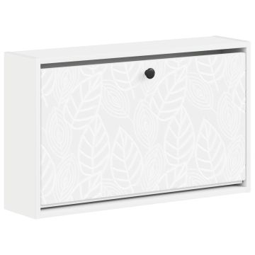 Mobiletto per Scarpe da Muro DELFT 71 x 17 x 43 cm Bianco