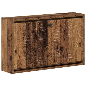 Mobiletto per Scarpe da Muro DELFT 71 x 17 x 43 cm Legno antico