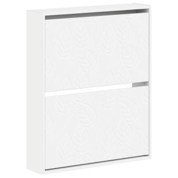Mobiletto per Scarpe da Muro DELFT 71 x 17 x 86 cm Bianco