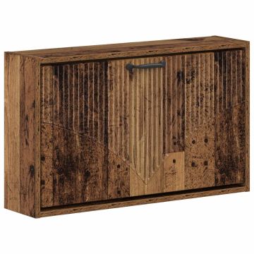 Mobiletto per Scarpe da Muro HOORN 71 x 17 x 43 cm Legno antico