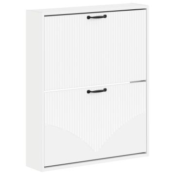 Mobiletto per Scarpe da Muro HOORN 71 x 17 x 86 cm Bianco