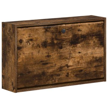 Mobiletto per Scarpe da Muro BREDA 71 x 17 x 43 cm Rovere Fumo