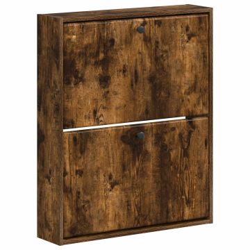 Mobiletto per Scarpe da Muro BREDA 71 x 17 x 86 cm Rovere Fumo