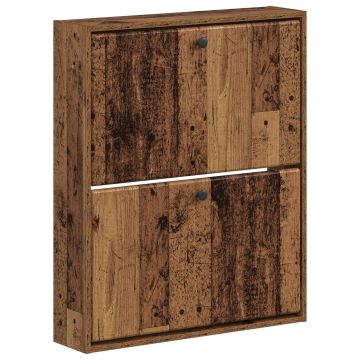 Mobiletto per Scarpe da Muro BREDA 71 x 17 x 86 cm Legno antico