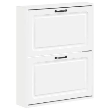 Mobiletto per Scarpe da Muro UTRECHT 71 x 17 x 86 cm Bianco