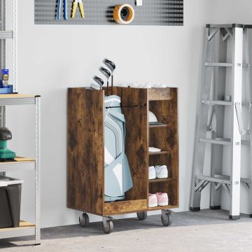 Armadio per Golf con ruota Rovere fumé 65 x 45 x 98 cm