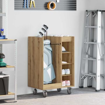 Armadio per Golf con ruota Rovere artigianale 65 x 45 x 98 cm