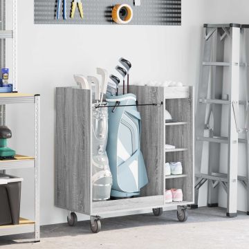 Armadio per Golf con ruota Grigio Sonoma 90 x 45 x 98 cm