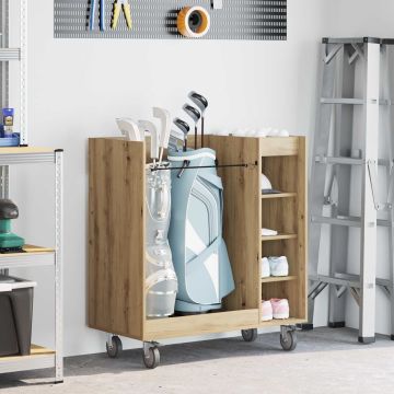 Armadio per Golf con ruota Rovere artigianale 90 x 45 x 98 cm