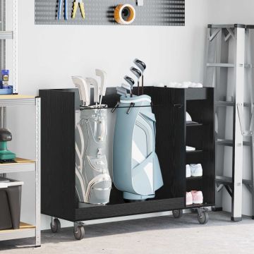 Armadio per Golf con ruota Rovere Nero 120 x 45 x 98 cm