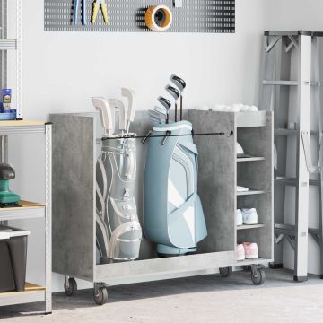 Armadio per Golf con ruota Grigio cemento 120 x 45 x 98 cm