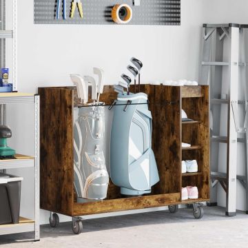 Armadio per Golf con ruota Rovere fumé 120 x 45 x 98 cm