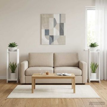 Supporto per piante 2 pz Bianco 30 x 30 x 100 cm