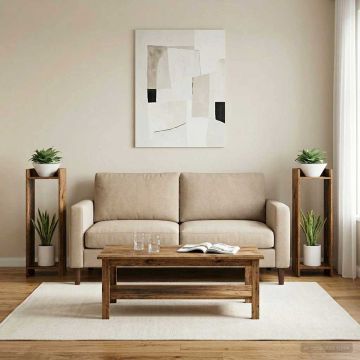 Supporto per piante 2 pz Legno antico 30 x 30 x 100 cm