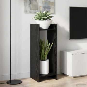 Supporto per piante 2 pz Rovere Nero 30 x 30 x 80 cm