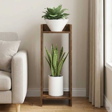 Supporto per piante Rovere Fumo 30 x 30 x 80 cm