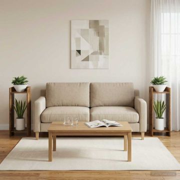 Supporto per piante 2 pz Legno antico 30 x 30 x 80 cm