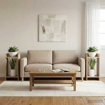 Supporto per piante 2 pz Rovere Sonoma 30 x 30 x 60 cm