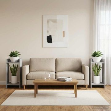 Supporto per piante 2 pz Grigio Cemento 30 x 30 x 60 cm