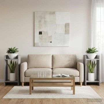 Supporto per piante 2 pz Sonoma grigio 30 x 30 x 60 cm