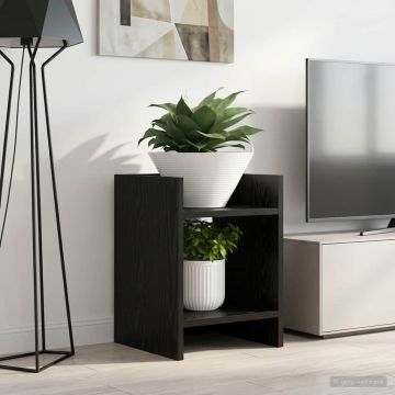 Supporto per piante 2 pz Rovere Nero 30 x 30 x 40 cm