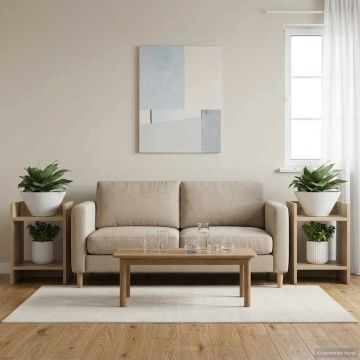 Supporto per piante 2 pz Rovere Sonoma 30 x 30 x 40 cm