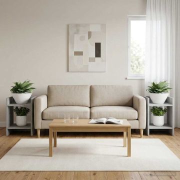 Supporto per piante 2 pz Grigio Cemento 30 x 30 x 40 cm