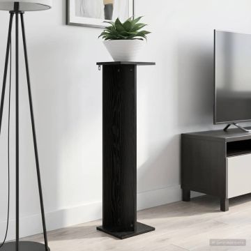 Supporto per piante Rovere Nero 25 x 25,5 x 100,5 cm