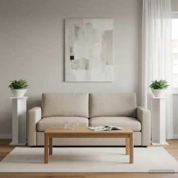 Supporto per piante 2 pz Bianco 25 x 25,5 x 80,5 cm