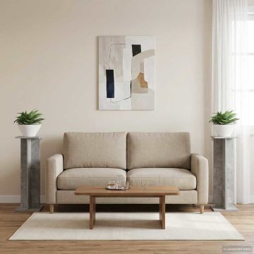Supporto per piante 2 pz Grigio Cemento 25 x 25,5 x 80,5 cm