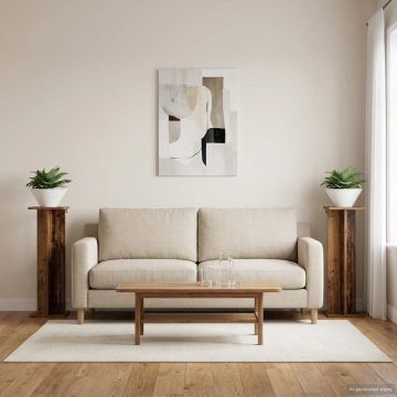 Supporto per piante 2 pz Legno antico 25 x 25,5 x 80,5 cm