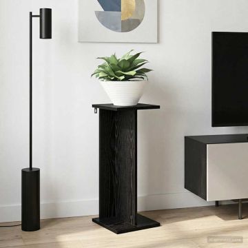 Supporto per piante Rovere Nero 25 x 25,5 x 60,5 cm