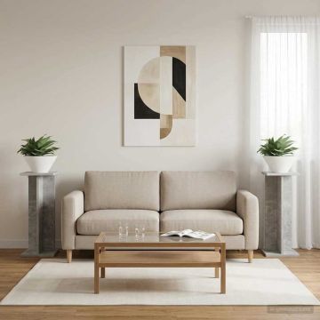 Supporto per piante 2 pz Grigio Cemento 25 x 25,5 x 60,5 cm