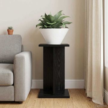 Supporto per piante Rovere Nero 25 x 25,5 x 40,5 cm