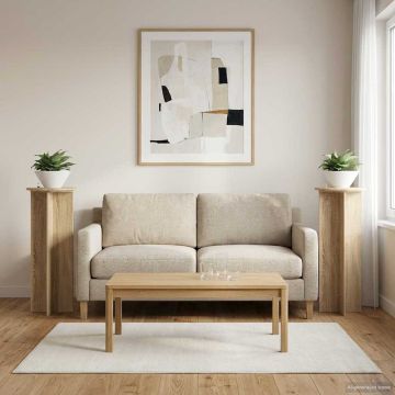 Supporto per piante 2 pz Rovere Sonoma Ø40 x 100 cm