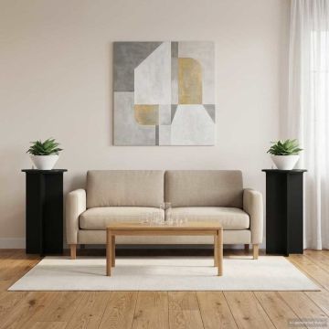 Supporto per piante 2 pz Nero 40 x 40 x 80 cm