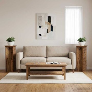 Supporto per piante 2 pz Legno antico 40 x 40 x 80 cm