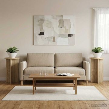 Supporto per piante 2 pz Rovere Sonoma Ø40 x 60 cm