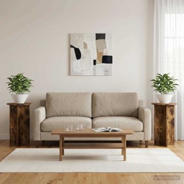 Supporto per piante 2 pz Rovere Fumo Ø40 x 60 cm