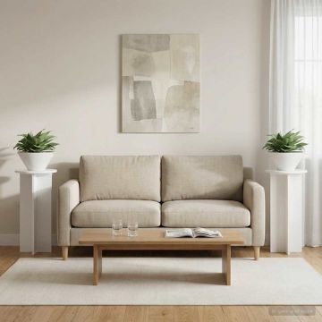 Supporto per piante 2 pz Bianco Lucido 29,5 x 29,5 x 60 cm