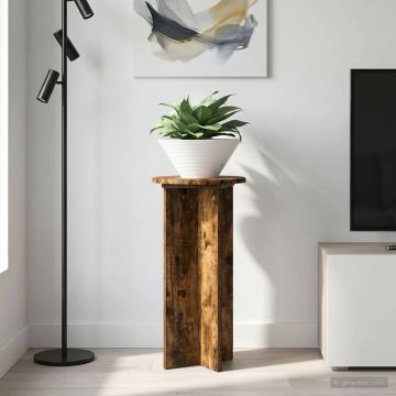 Supporto per piante 2 pz Rovere Fumo 29,5 x 29,5 x 60 cm