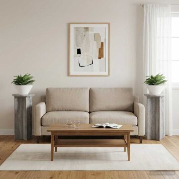 Supporto per piante 2 pz Grigio Sonoma 29,5 x 29,5 x 60 cm