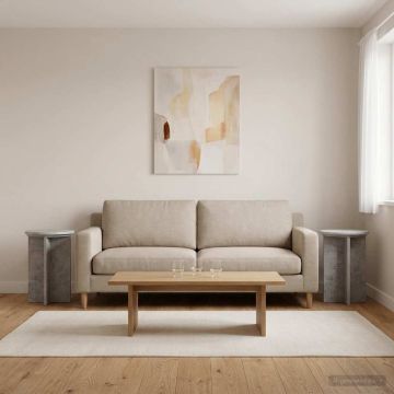 Supporto per piante 2 pz Grigio Cemento Ø29,5 x 40 cm
