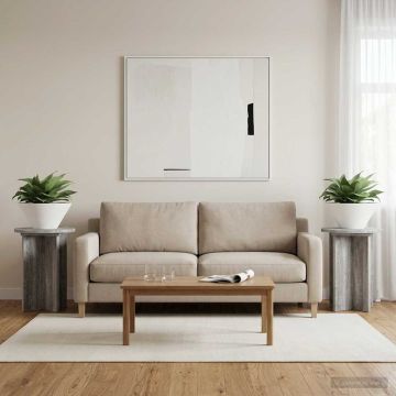 Supporto per piante 2 pz Grigio Sonoma Ø29,5 x 40 cm
