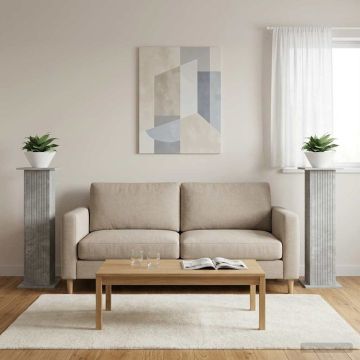 Supporto per piante 2 pz Grigio Cemento 30,5 x 30 x 100,5 cm