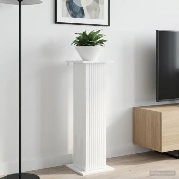 Supporto per piante 2 pz Bianco Lucido 30,5 x 30 x 100,5 cm