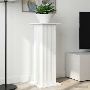 Supporto per piante 2 pz Bianco Lucido 30,5 x 30 x 80,5 cm