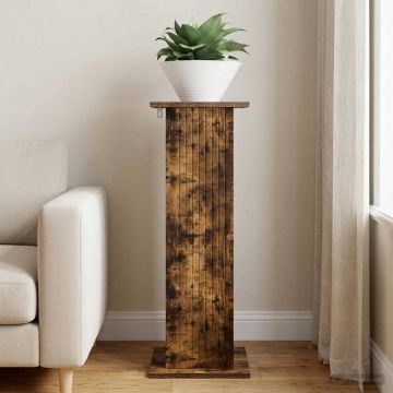 Supporto per piante Rovere Fumo 30,5 x 30 x 80,5 cm