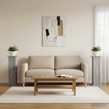 Supporto per piante 2 pz Grigio Sonoma 30,5 x 30 x 80,5 cm